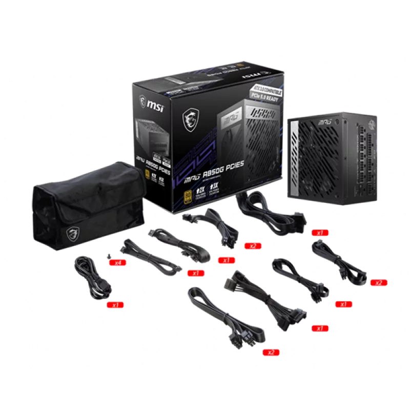 Msi MPG A850G PCIE5 850w 80 Plus Gold Full Modular Power Supply Msi MPG A850G PCIE5 850w 80 Plus Gold Full Modular Power Supply